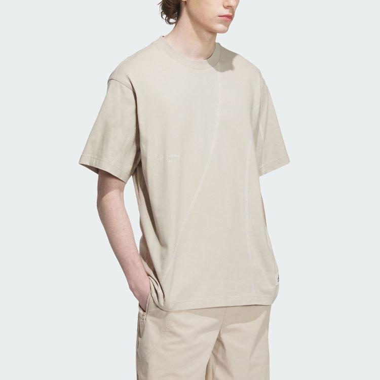 Adidas Sportswear Lounge Graphic Tee Unisex Tops Beige IP4978