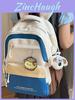 Nylon School Backpack For Teens With Design And Letter Print For Casual Use