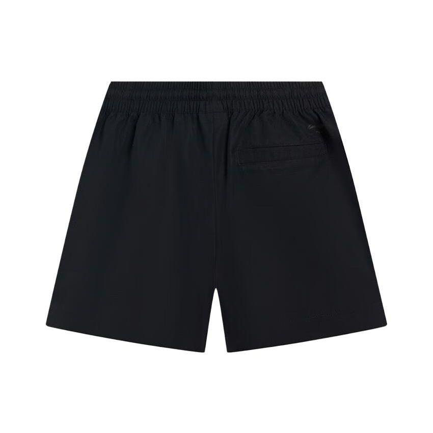 Li Ning Embroidered Fitted Straight Leg Sports Shorts Women Shorts Black AKST486-2