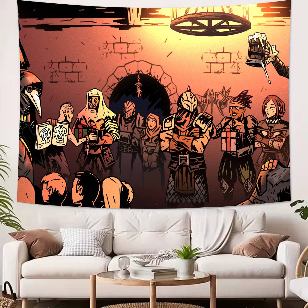 Large Cool Darkest Dungeon Video Gaming Popular Room Decoration Wall Tapestry Art Room Home Decor Wall Art Decor