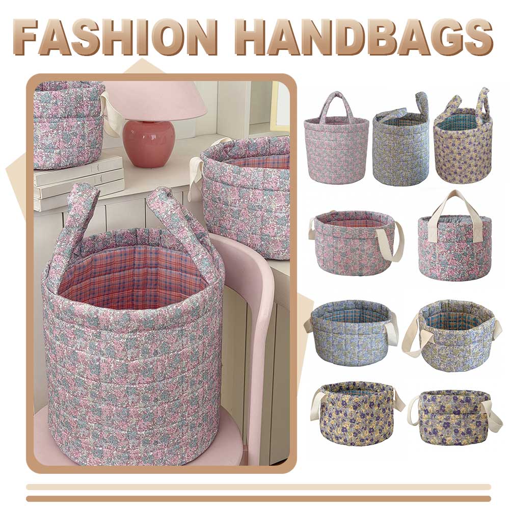Cotton Laundry Hampers Large Capacity Women Flower Pattern Cosmetic Storage Underwear Storage Basket for Any Room Organization