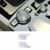 For Benz GLK 2009-2015 Silver Aluminum Console Multimedia Knob Switch Trim 2PCS