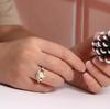 Light luxury 925 sterling silver women's jewelry set natural opal pear 6*8mm gemstones earrings ring for Birthday Banquet wear