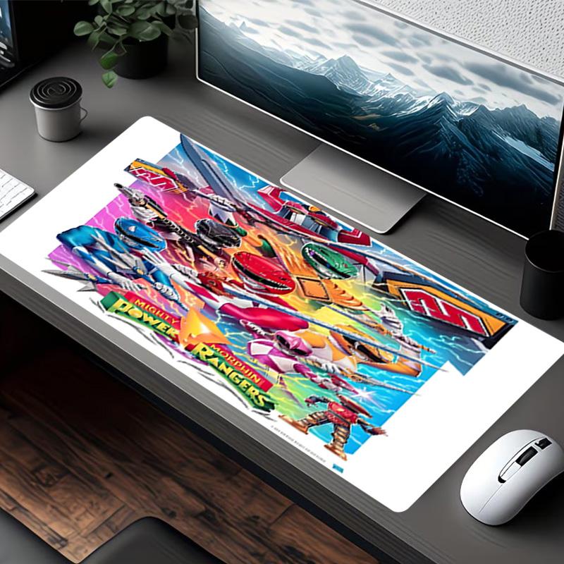 Mighty Morphin Power Rangers Print Mouse Pad, for Keyboard Pad Laptop PC Mat for Office Home Use, Desk Decor, Perfect Birthday Gift for Gamers