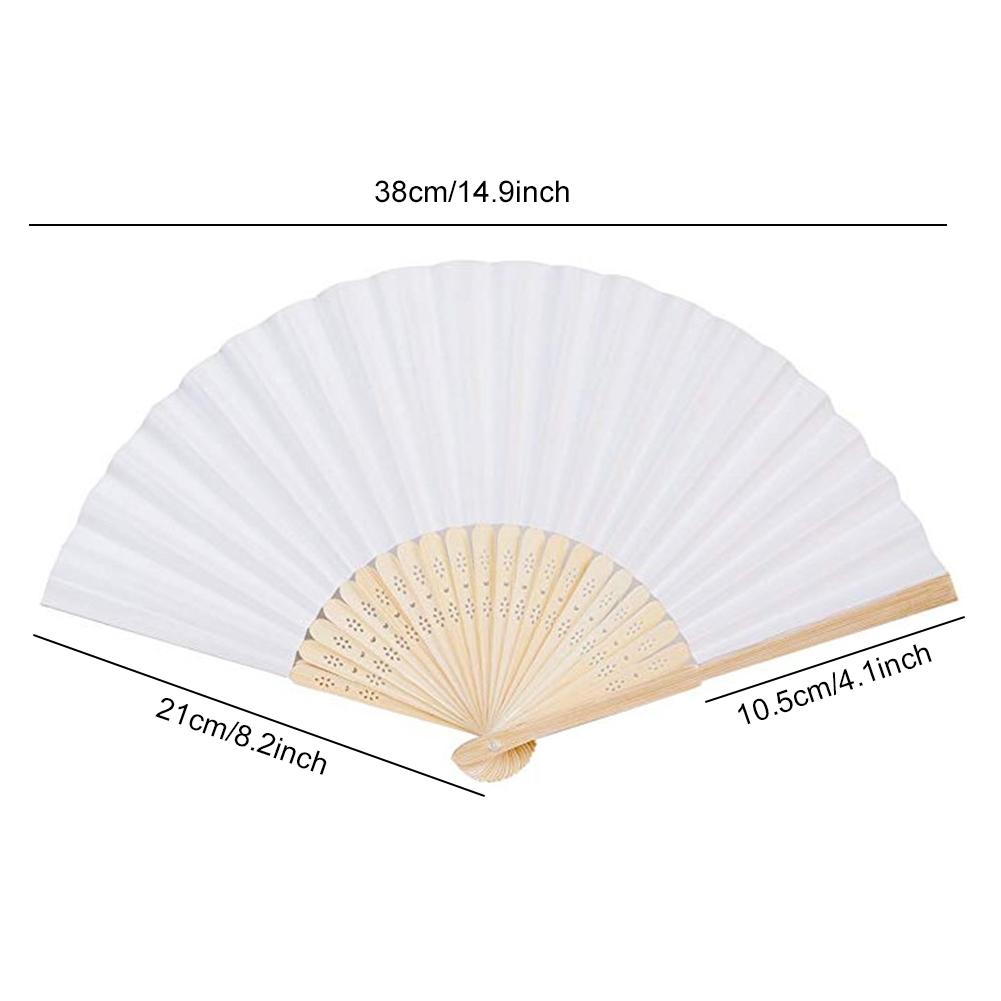 Elegant Silk Hand Fan Multi-Purpose Home Decoration Craft Fan Decorative Blank Folding Fan for Festival Party Dance Props Tool