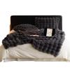 NASSIA Quilt Batting, Soft Polyester Fiber Blanket, Soft Fluffy Microfiber Fleece Blanket for Bedroom, Single Bed, Sofa, Winter Quilt (Dark Gray)