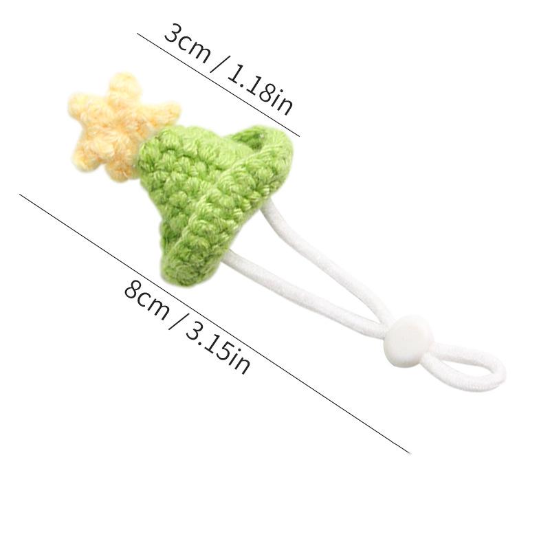 Cute Handmade Knitted Hat Pet Hat Tiny Hamster Parrot Chipmunk Guinea Pig Hat Small Animal Adjustable Hat Decoration Accessories