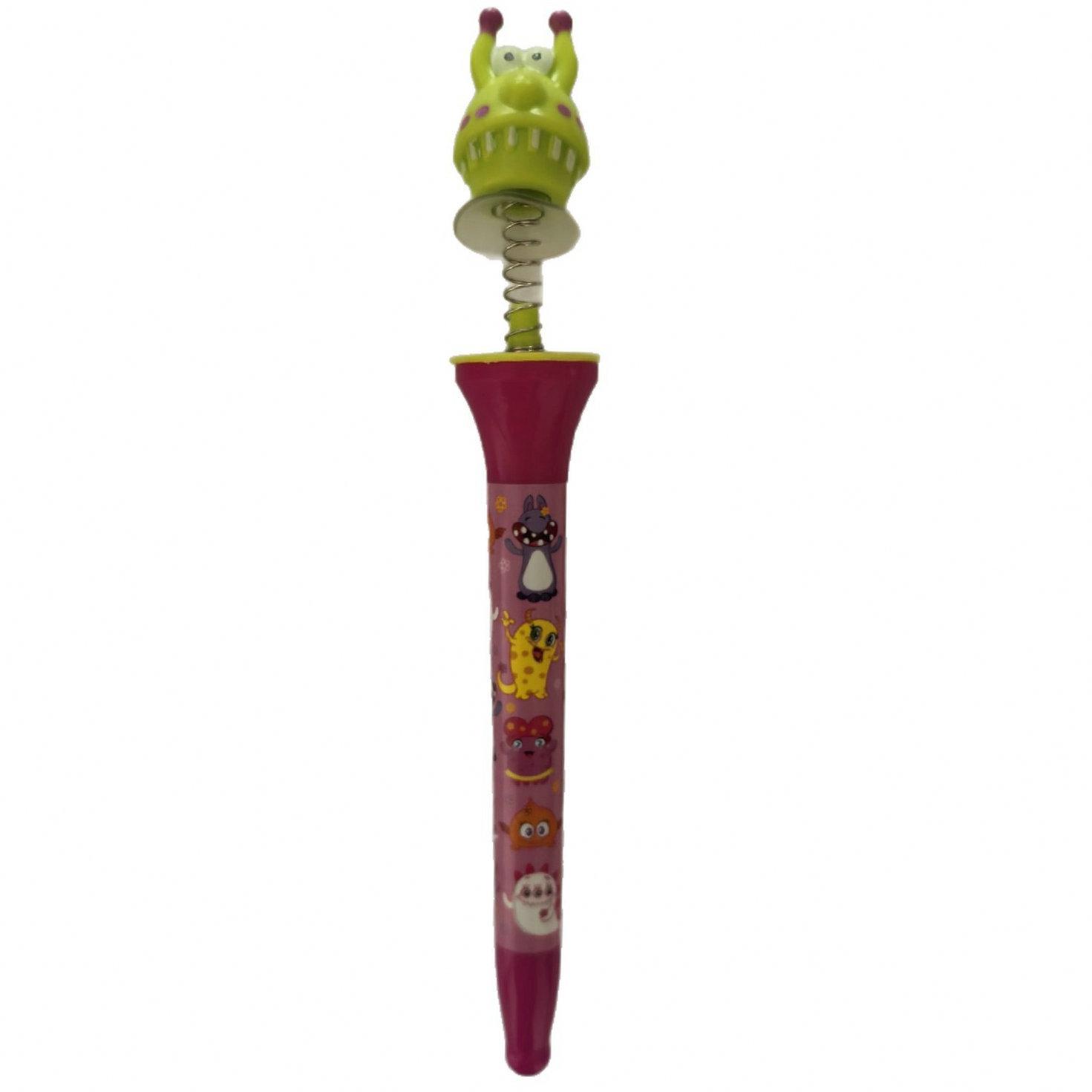 Spring Wobble Pen: Quirky Creature Monster Design 0.7 mm синий