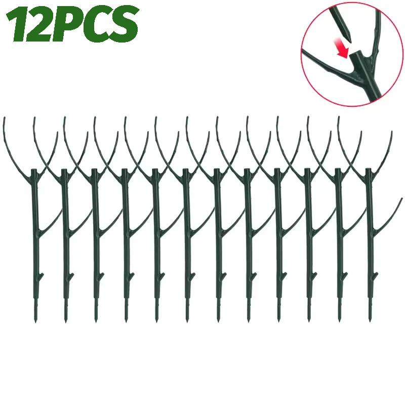 3/24PCS Twig Plant Support Brackets Stackable Green Plants Growth Stakes Detachable Monstera Climbing Stakes for Indoor Outdoor