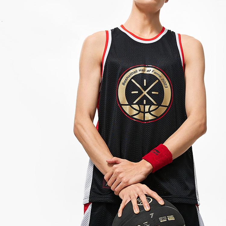 Li-Ning Breathable Knit Basketball Singlet Unisex Tops Black AAYT735-1