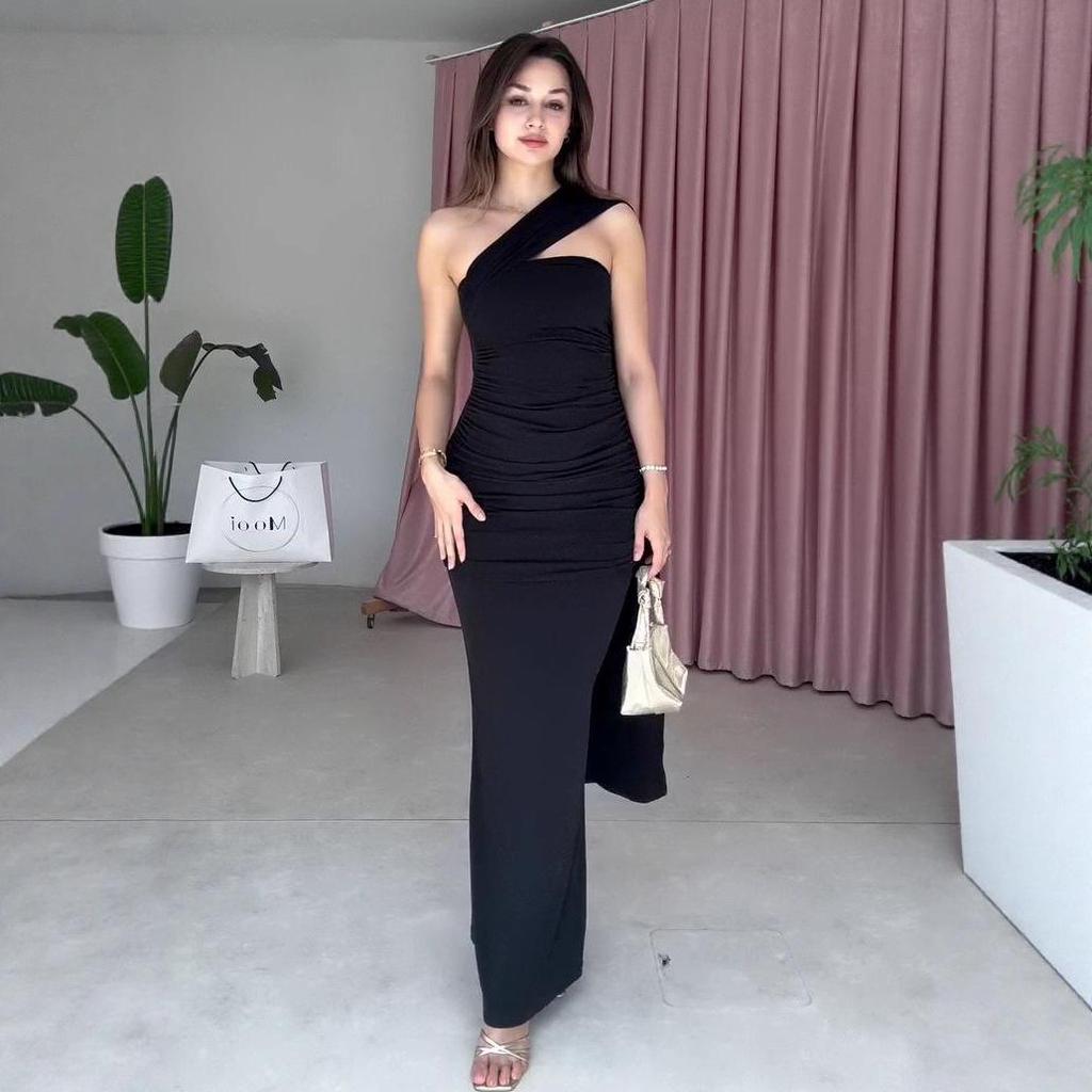 2025 Damen Sommer Einseitiges Rückenfreies Bodycon Kleid - Figurbetont & Elegant