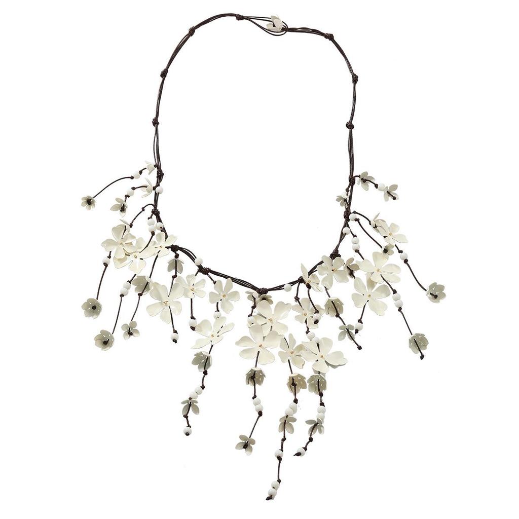 Z New 2024 Bohemian Multi-Layer Floral Retro Necklace for Women