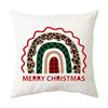Christmas home decoration pillow cover Merry Christmas Snowman Christmas tree plaid printed cushion cover Sofa room decoration