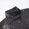 Womens Winter Fashion Stand Collar Zip Sequin Jacket Wool Blend Coat