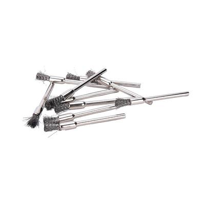 10Pc Mini Wire Brush Brushes Cup Wheel For Grinder Or Drill 3X5Mm