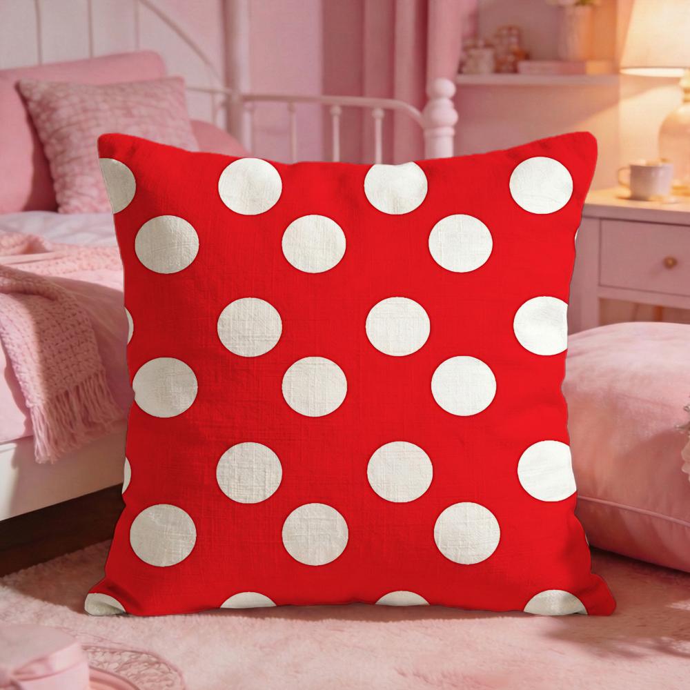 Patternpolka dotS Cushion Cover Premium Comfort Reversible Pillow Cove Two in One Design for Any Room Car Interior