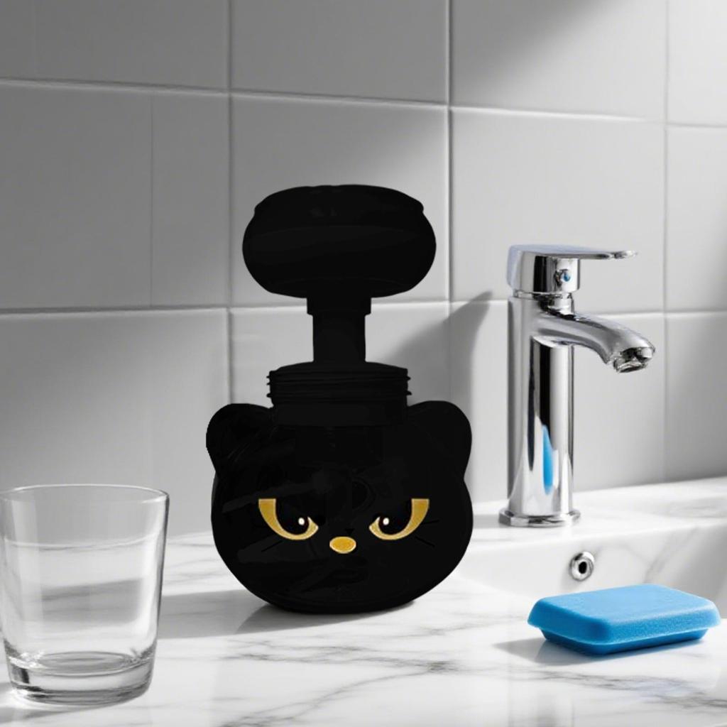 Pojemnik na mydło w pianie w kształcie kociej łapki, wielokrotnego napełniania - Urocza pompka w kształcie łapki do zlewu kuchennego/łazienkowego, dozownik mydła w płynie dla dzieci i dorosłych