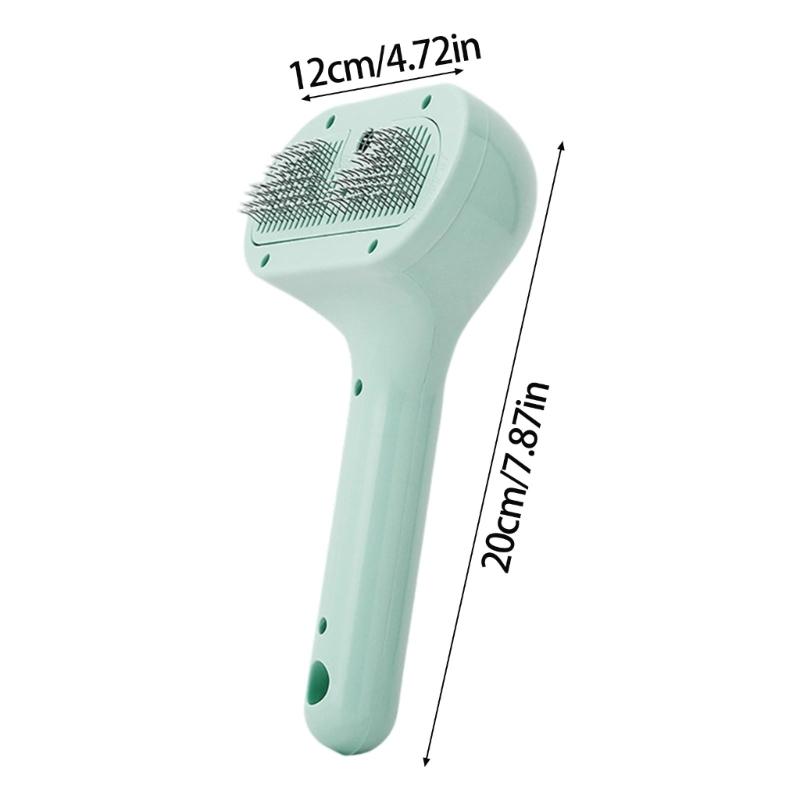 Portable Rechargeable Pet Hair Brush Gentle Soothing Steams Technology for Various Coat Type