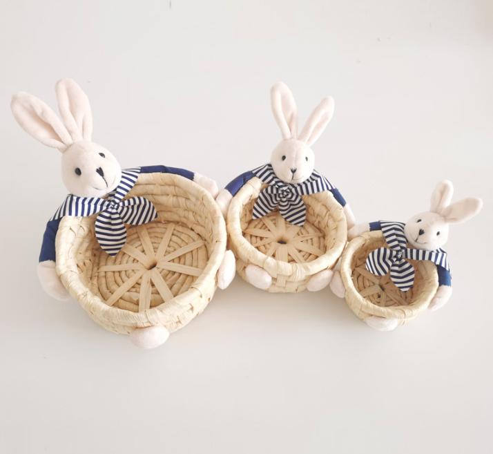 

Home Decor Straw-Woven Ornament — Rabbits Design (Medium) One Size