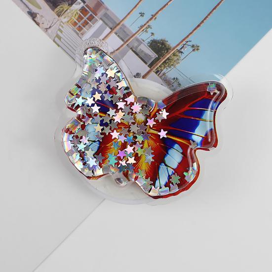 Handy Finger Faltbar Tragbar Schmetterling Halter Sturzsicher Treibsand Handy Erweiterbarer Ständer Griff