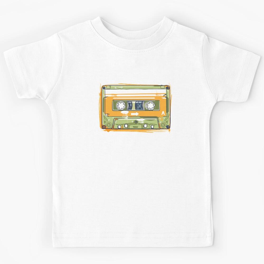 Old School Cassette Tape Green Kids T-Shirt 160