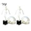 Decorazione Serbatoio Scheletro Mobile Palloncino Danzante Decorazione Acquario, Ornamento Pesce Pneumatico Mobile Pesce Betta Ornamenti di Halloween con Tubo dell'Aria da 1 Metro,