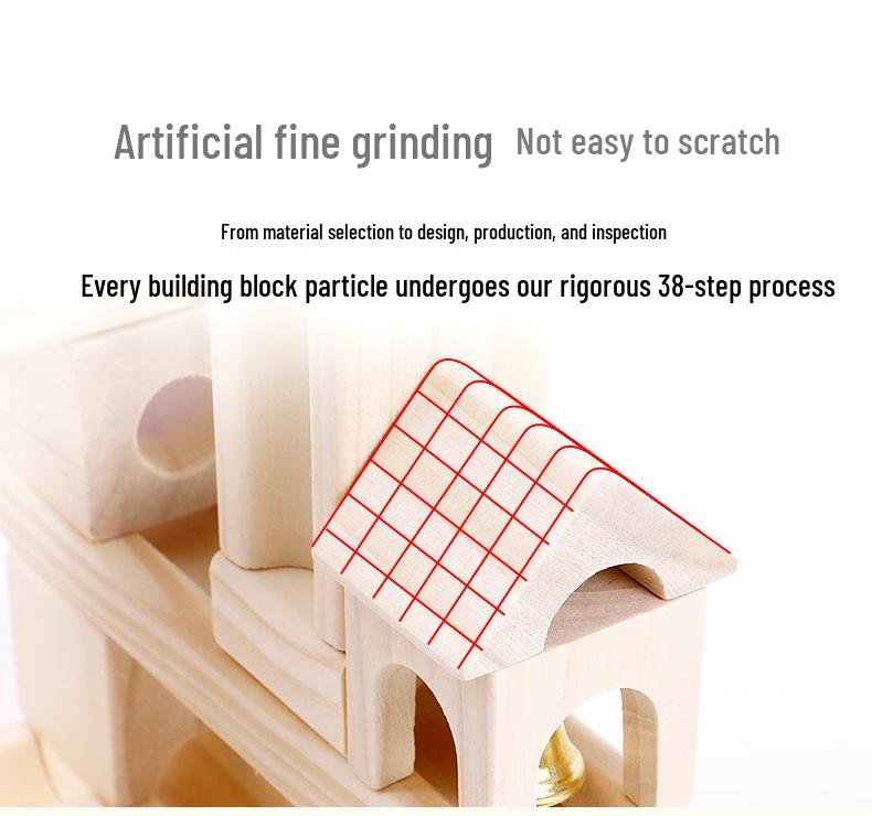 Onshine Wooden Marble Run Educational Building Blocks for Kids