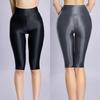 Shorts brillants longueur genou Collants pêche pour hanches Legging Pantalons de yoga fins Pour le fitness les joggeurs