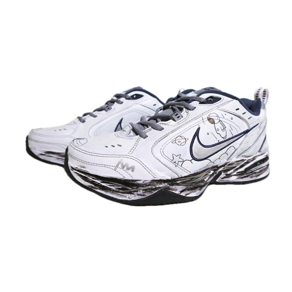 Nike Air Monarch 4 Textile, Synthetic Leather Slip Resistant, Abrasion Resistant, Breathable, Lightweight Low top 415445-102(TeamX-)