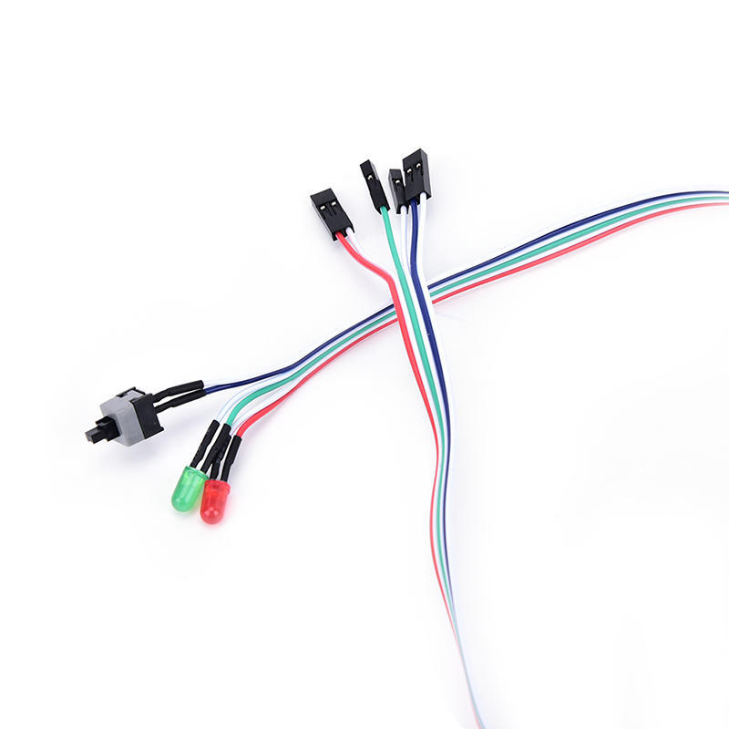 Case Desktop Atx Power On Switch Kabel Tilbakestill med HDD LED-lys For PC-datamaskin