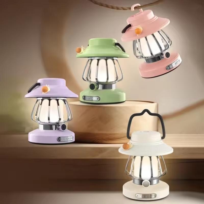 1pc Cartoon Snail Retro Portable Hanging Camping Night Lamp USB Charging Camping Light Decoration Light For Courtyard, Camping