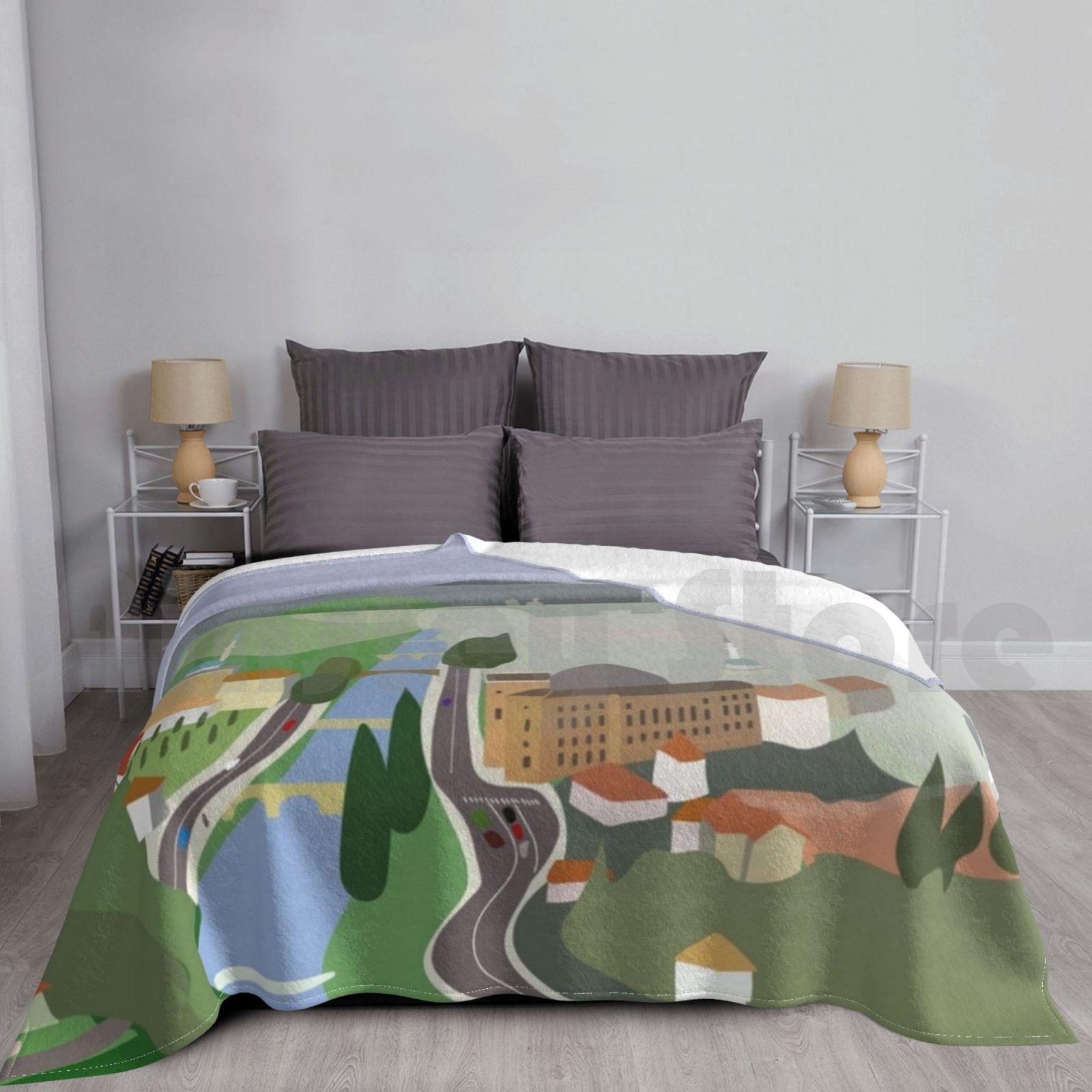 Sarajevo , Bosnia & Herzegovina Blanket Super Soft Warm Light Thin Sarajevo City Bosnia Bosna Bosnia And Herzegovina Size: 75*100cm, Weight: 230 GSM
