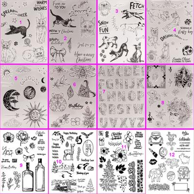 Animal Dog Cat Transparent Silicone Clear Stamps for Seal DIY Scrapbooking Photo Album Flower Butterfly Merry Christmas 2023