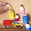 Mini Colored Pen Pencil Model 10/12Pcs Dollhouse School Supplies Doll House Decoration Kids Toys