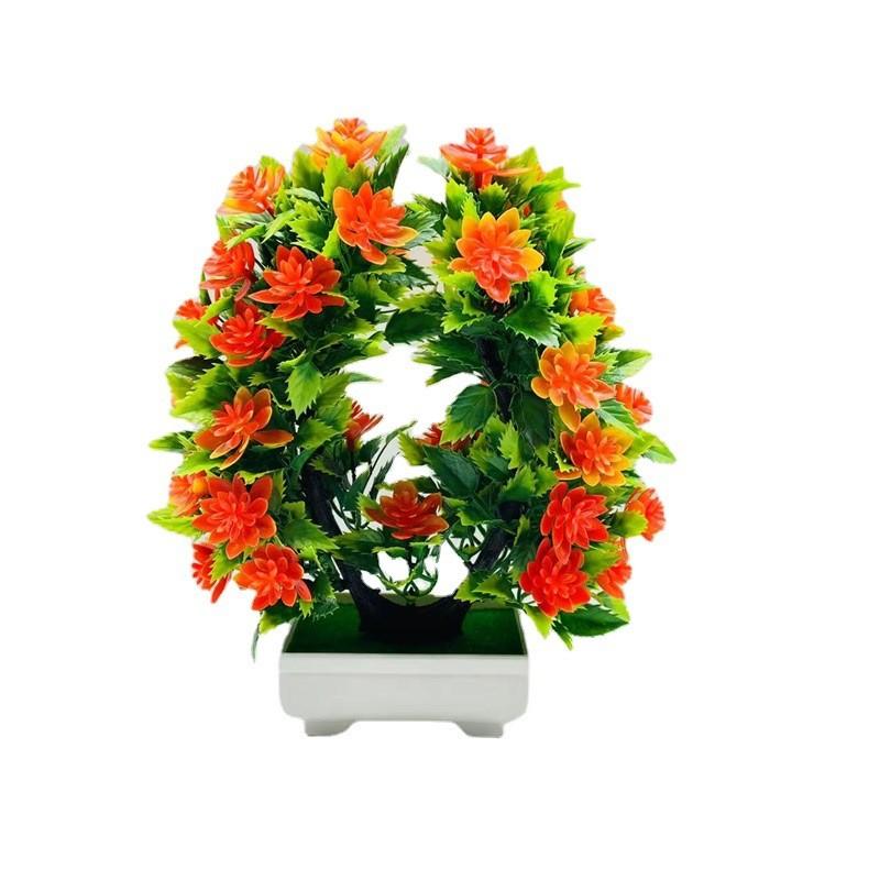 Künstliche herzförmige Nelumbo Sp Pflanze mit rosa und roten Plastikblüten zur Heimdekoration