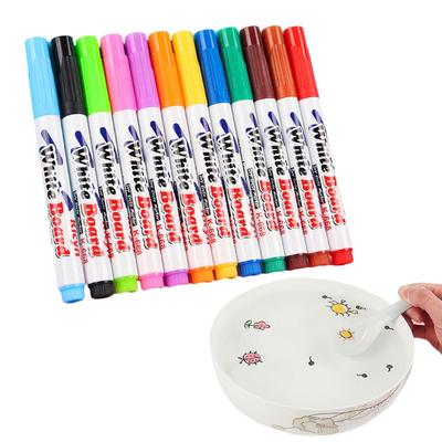 8 12 Pcs Magical Water Painting Pen Toy Whiteboard Dry Erase Pen White Board Marker Student Children Drawing Pen