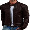 NOORA Men's Real Leather Brown Jacket ST047