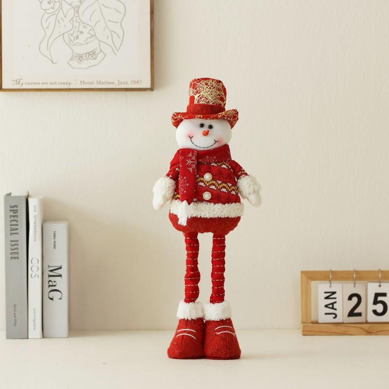 Christmas Retractable Standing Santa Snowman Reindeer Figurines Decorations