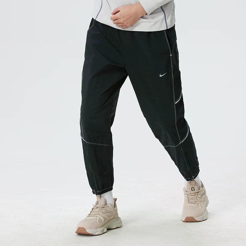 Nike מכנסיים קז'ואל ארוגים מחודדים נוחים עם שרוכים לגברים תחתונים IF2033-010
