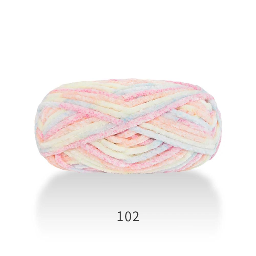 100g Chenille Colored Warm Plush Coarse Yarn Handmade Woven Yarn DIY Carpet Bag Doll Sweater Thread