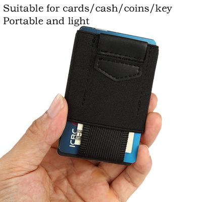 Mens Short Mini Leather ID Credit Card Holder Front Pocket Wallet Coin Purse