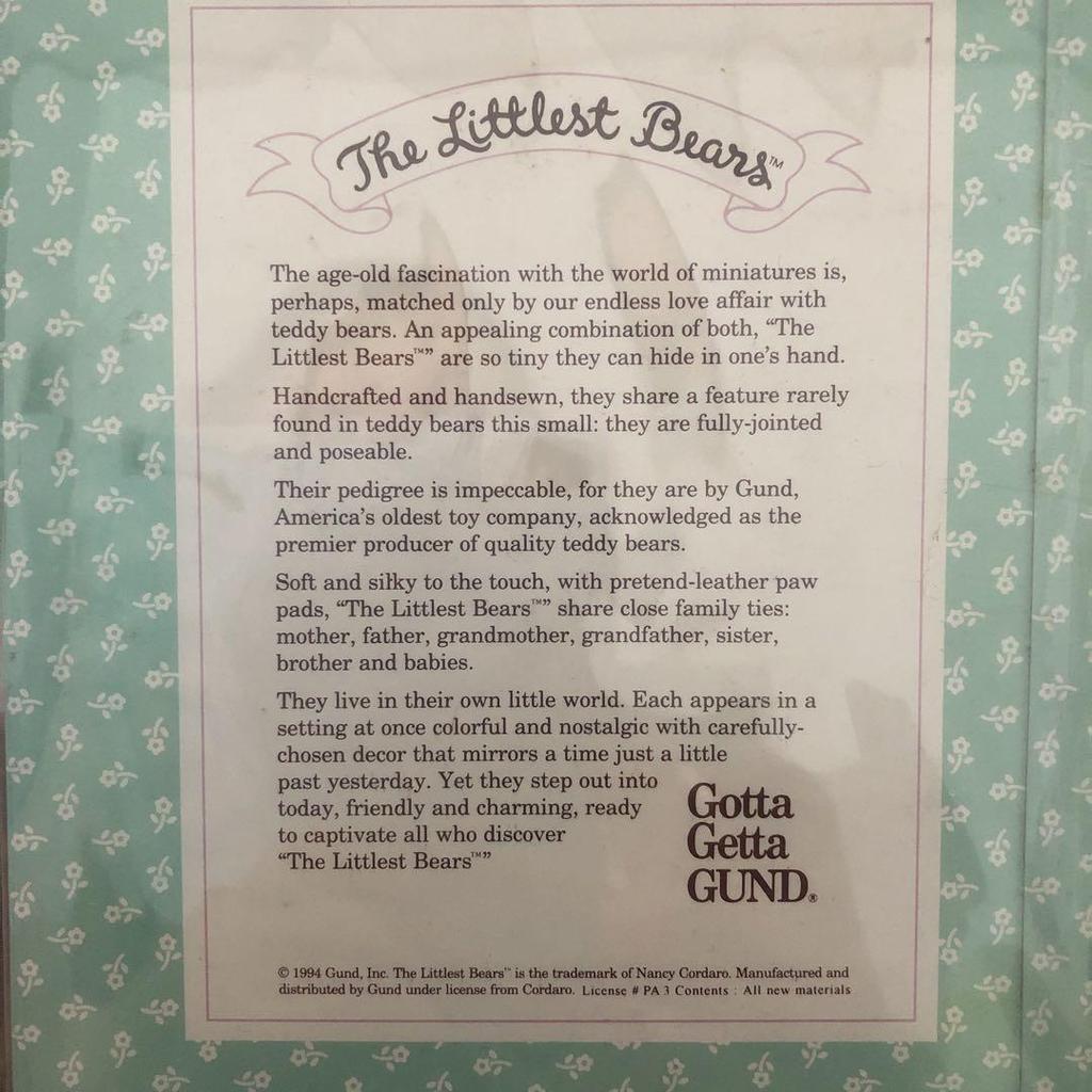 [USED] GUND the Little Bears Teddy Bear Cherry Fairy