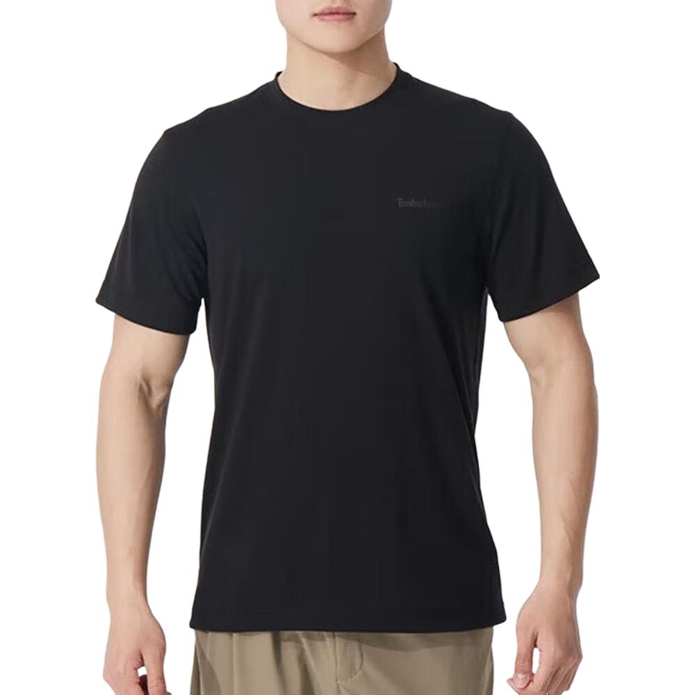 Timberland Breathable Crew Neck Pullover Short Sleeve T-Shirt Men Tops Black A6ASV-001