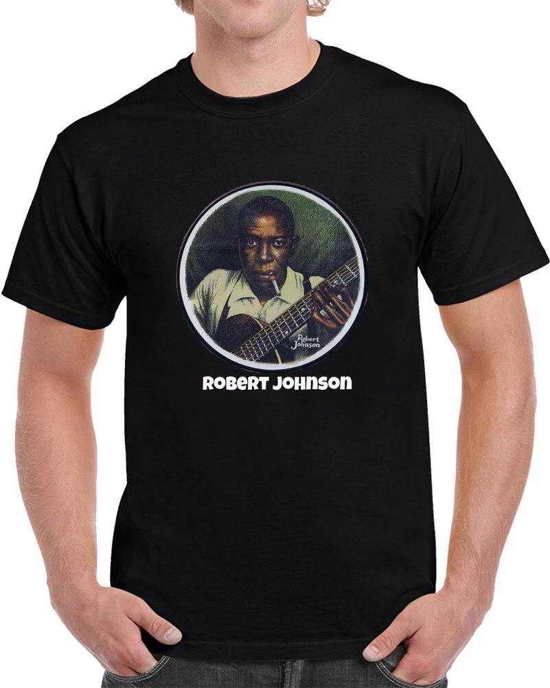 Retro Robert Johnson 100% Cotton T-shirt Mens Womens Tees Top 4XL
