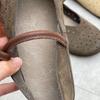 Johnature Ausgehöhlte, atmungsaktive Damenschuhe aus echtem Leder mit weicher Sohle und bequemem Rindsleder