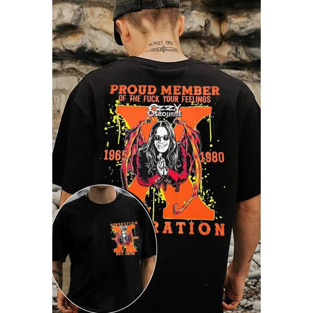 2026 Summer Hot Sale Ozzy Osbourne Portrait Double Sided Print T-shirt Y2K Men Women Casual Harajuku T-shirt Hip Hop Streetwear Oversized T-shirt