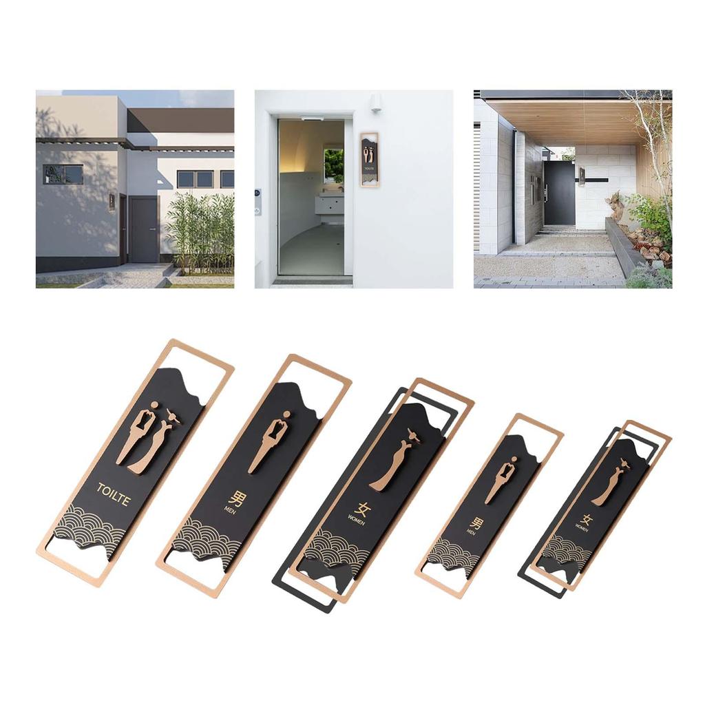 Bathroom Sign 3D Restroom Signage Toilet for Door or Wall Decor