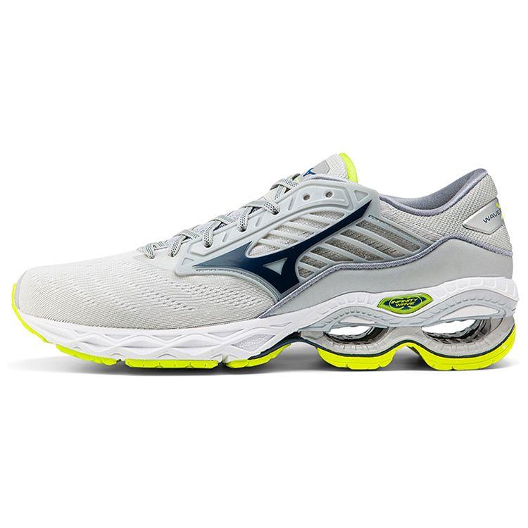 

Mizuno Men s Creation 22 Running Shoes Gray Fluorescent Green J1GC210184 42