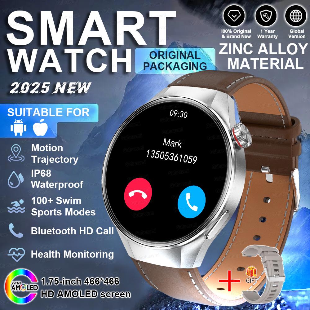 New HD Bluetooth Call GPS Tracker Smart Watch Heart Rate Blood Oxygen Health Monitor IP68 Waterproof Sports SmartWatch Men