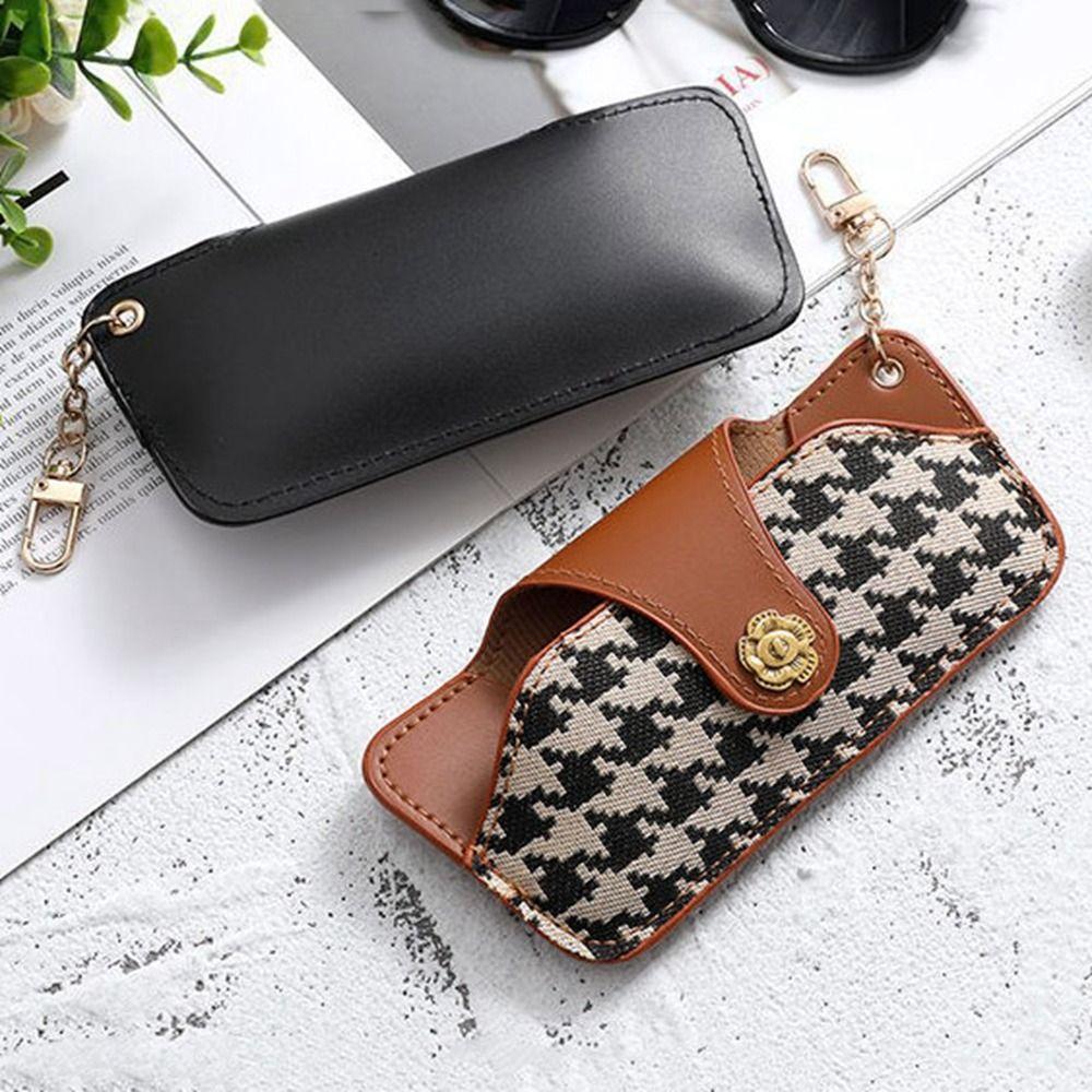 Printing Glasses Storage Bag Korean Style Sunglasses Organize Houndstooth Glasses Bag Male